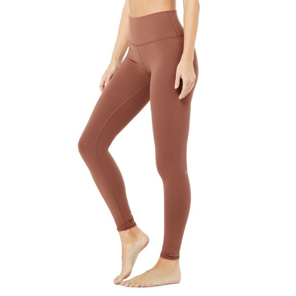 Alo High Waist Airbrush Legging Chestnut - Picture 3 of 6